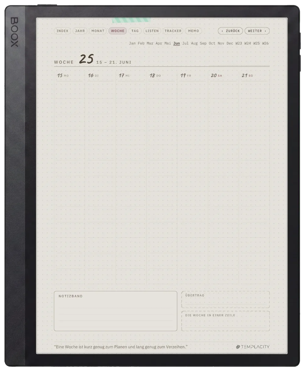 Ichinichi 一日 · Ein Techo für E-Ink Boox Tab Ultra C Pro Seite 2
