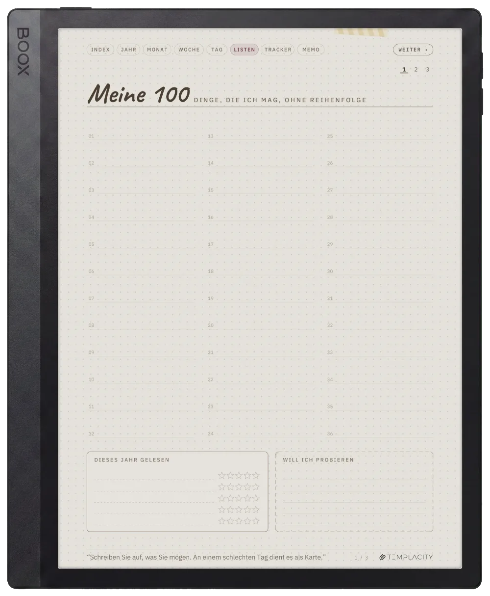 Ichinichi 一日 · Ein Techo für E-Ink Boox Tab Ultra C Pro Seite 4