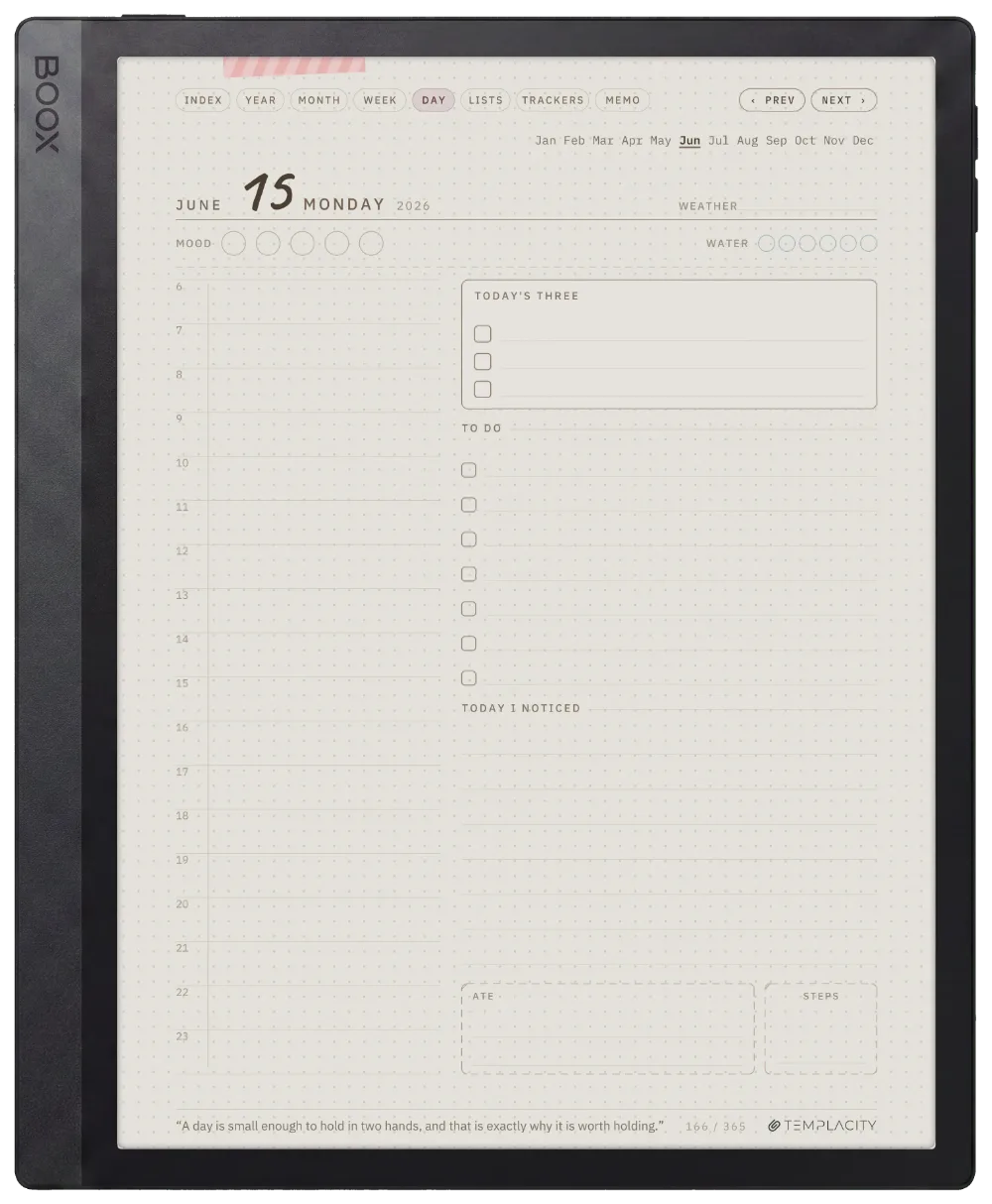 The Planner The Day Page