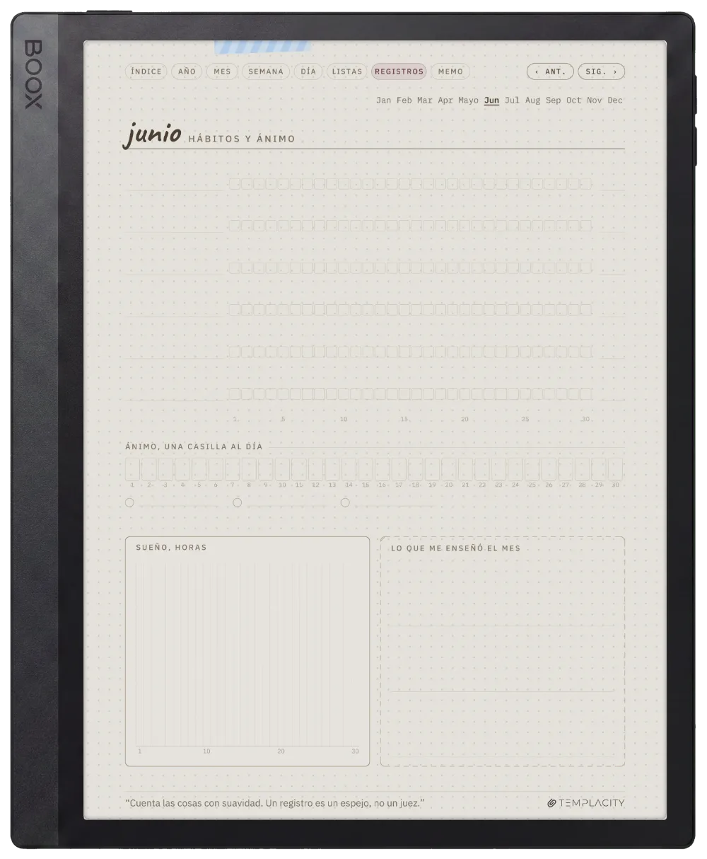Ichinichi 一日 · Una agenda techo para e-ink Boox Tab Ultra C Pro, página 5
