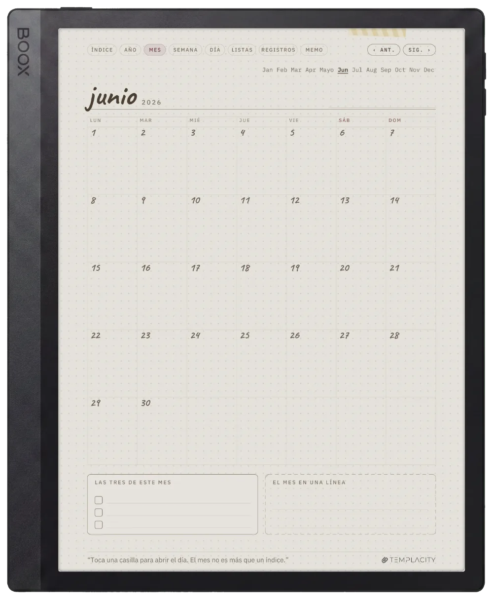 Ichinichi 一日 · Una agenda techo para e-ink Boox Tab Ultra C Pro, página 3