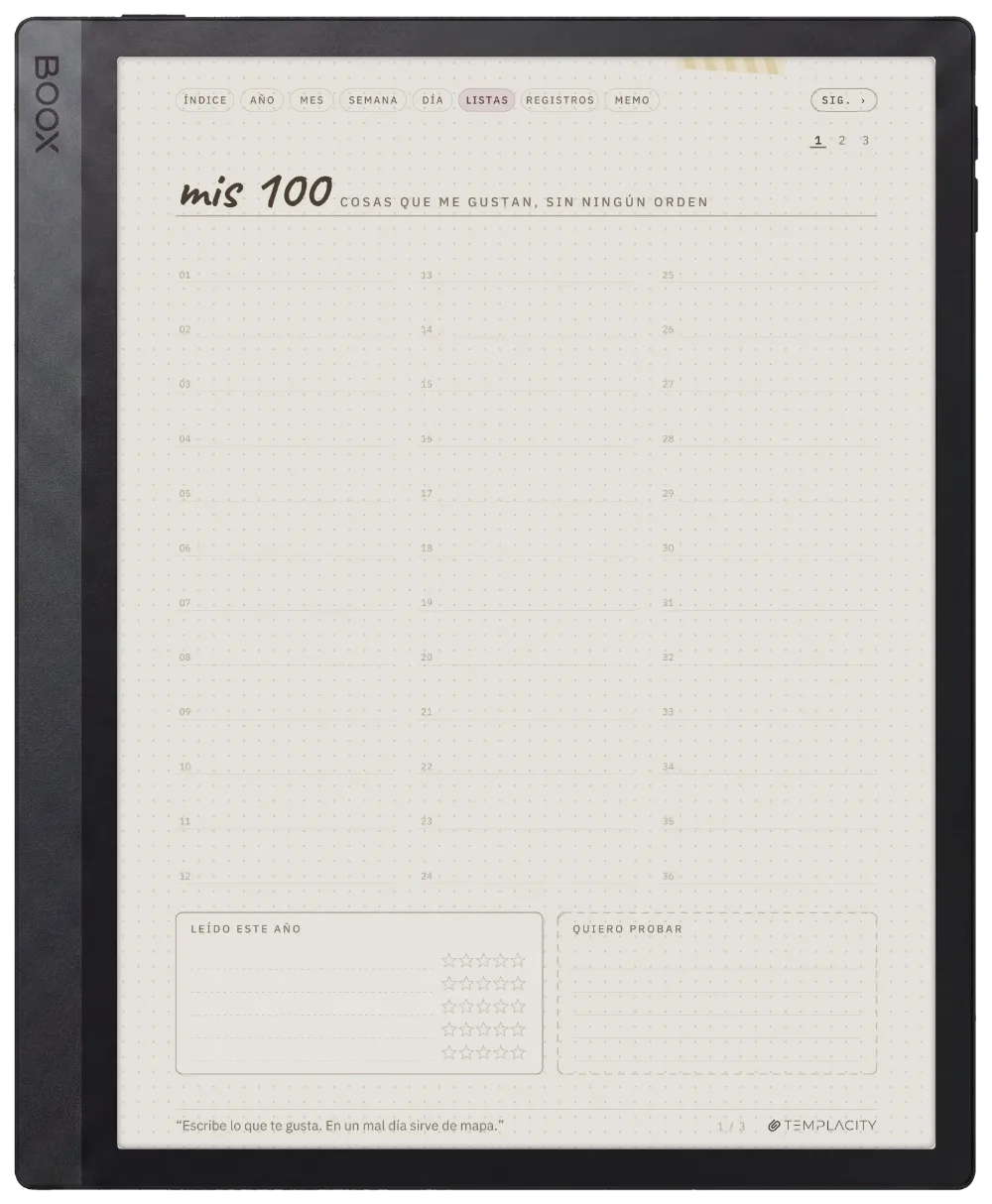 Ichinichi 一日 · Una agenda techo para e-ink Boox Tab Ultra C Pro, página 4
