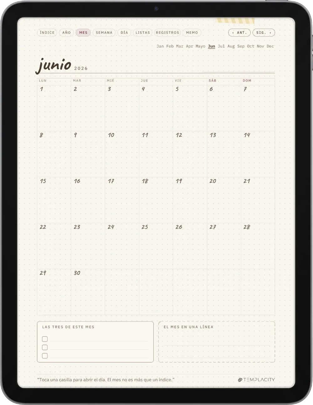 Ichinichi 一日 · Una agenda techo para e-ink iPad, página 3