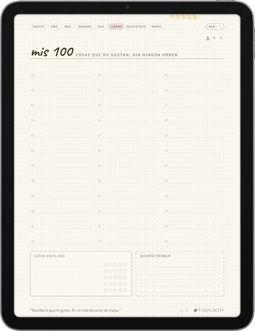 Ichinichi 一日 · Una agenda techo para e-ink iPad, página 4
