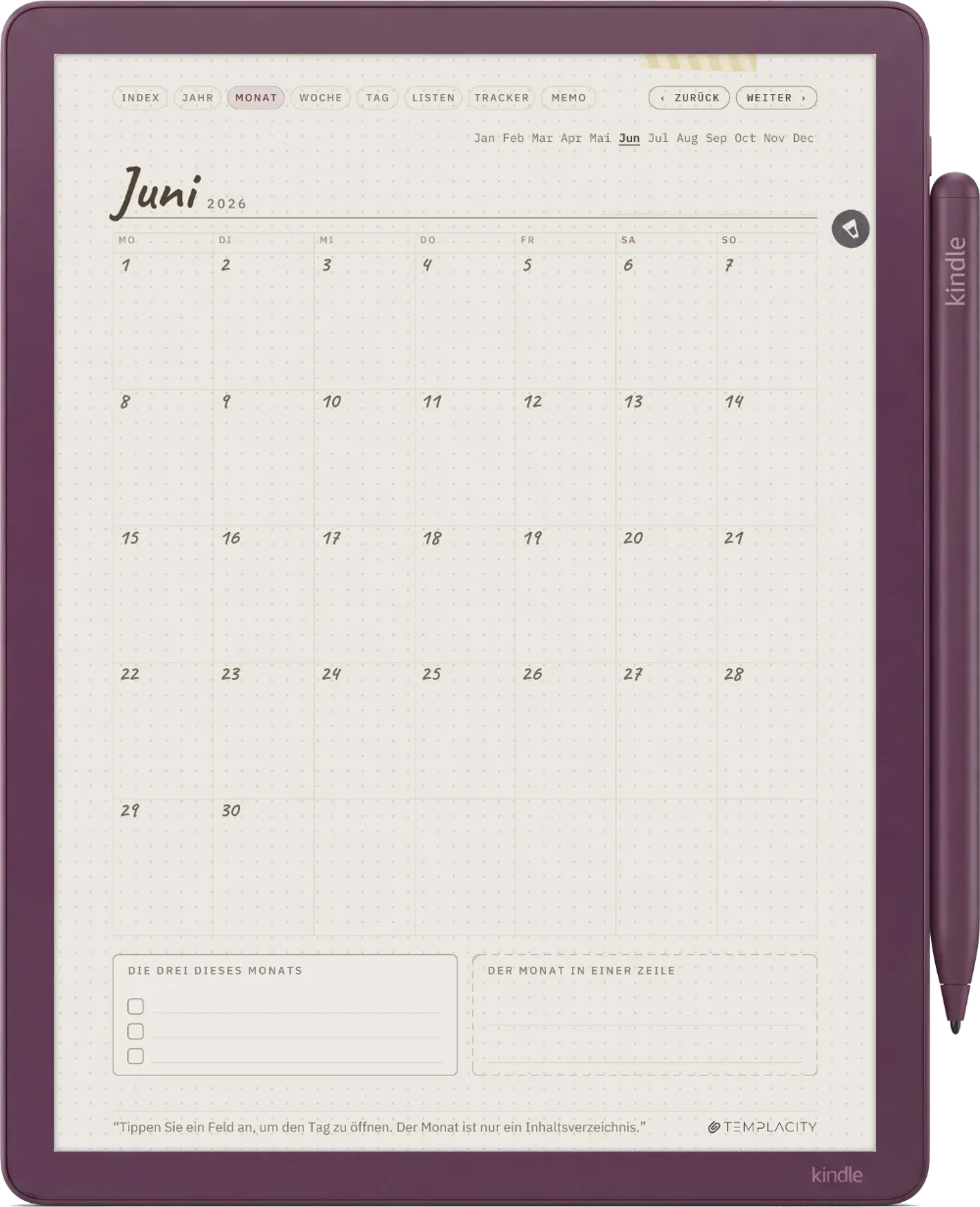 Ichinichi 一日 · Ein Techo für E-Ink Kindle Scribe Colorsoft Seite 3