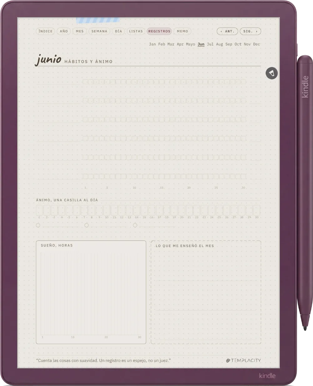 Ichinichi 一日 · Una agenda techo para e-ink Kindle Scribe Colorsoft, página 5