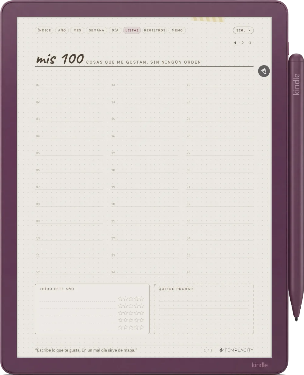 Ichinichi 一日 · Una agenda techo para e-ink Kindle Scribe Colorsoft, página 4