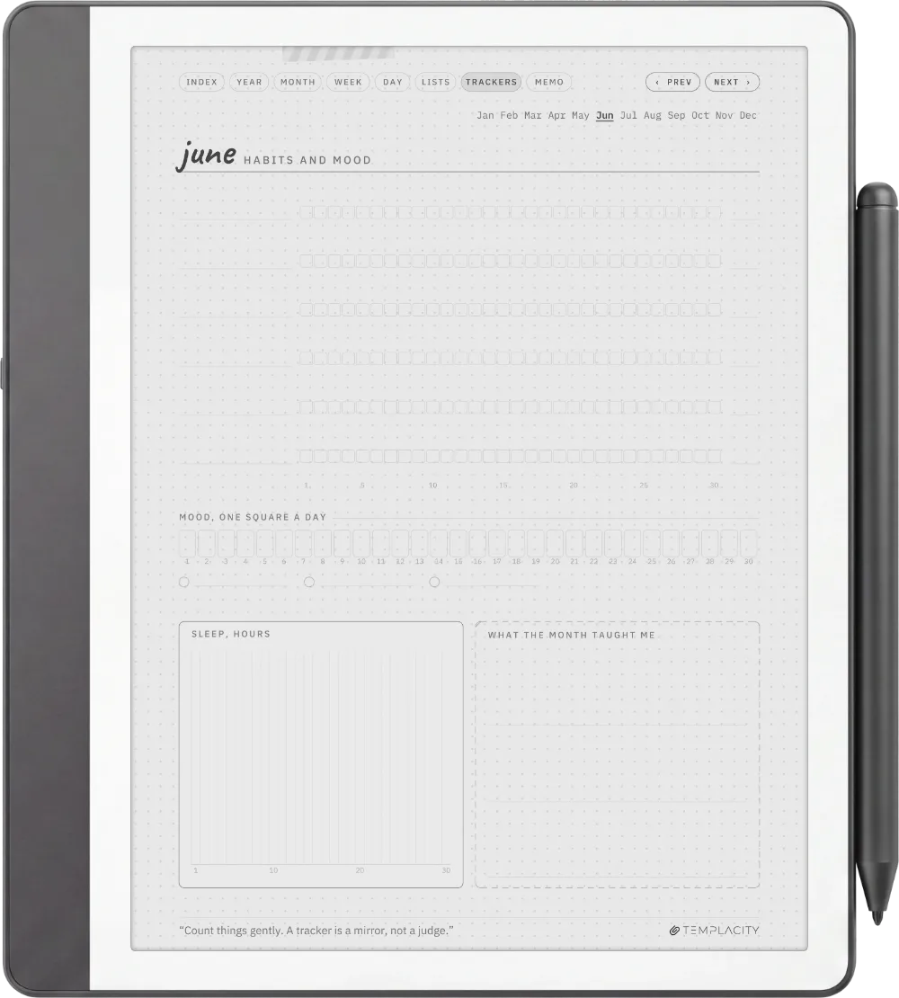 Ichinichi 一日 · A techo for e-ink Kindle Scribe page 5