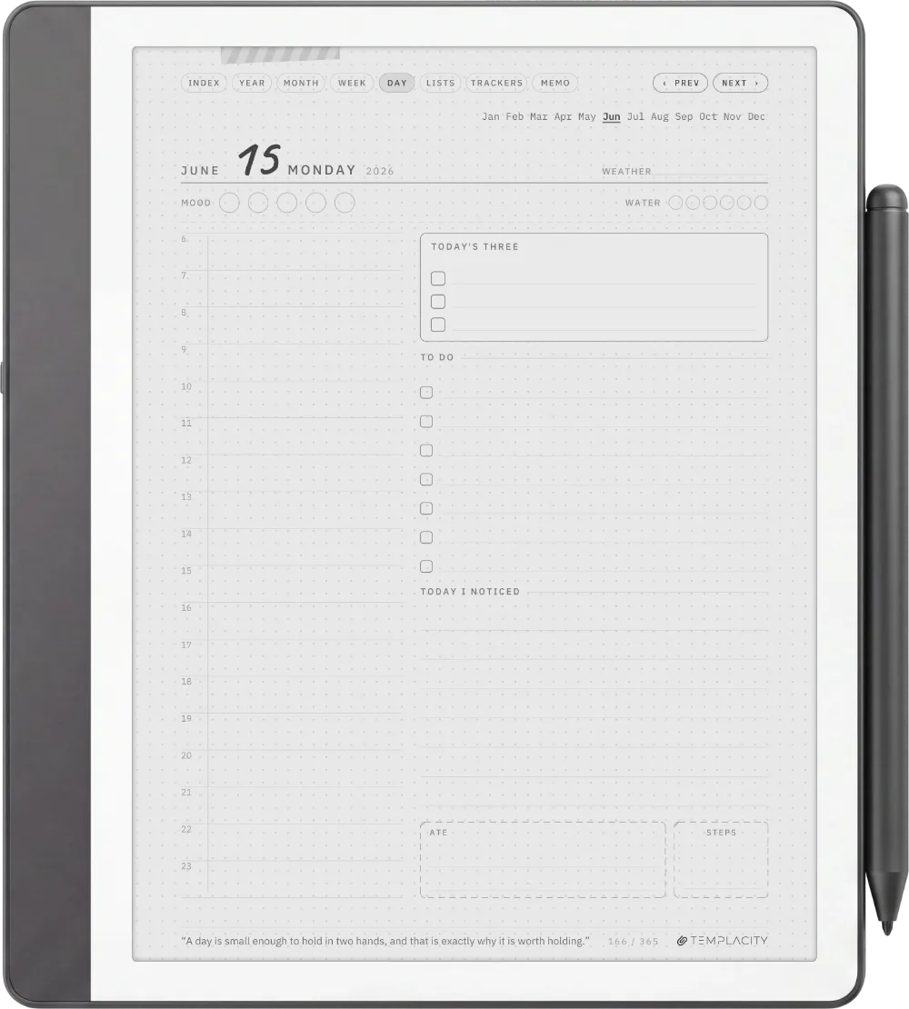 The Planner The Day Page