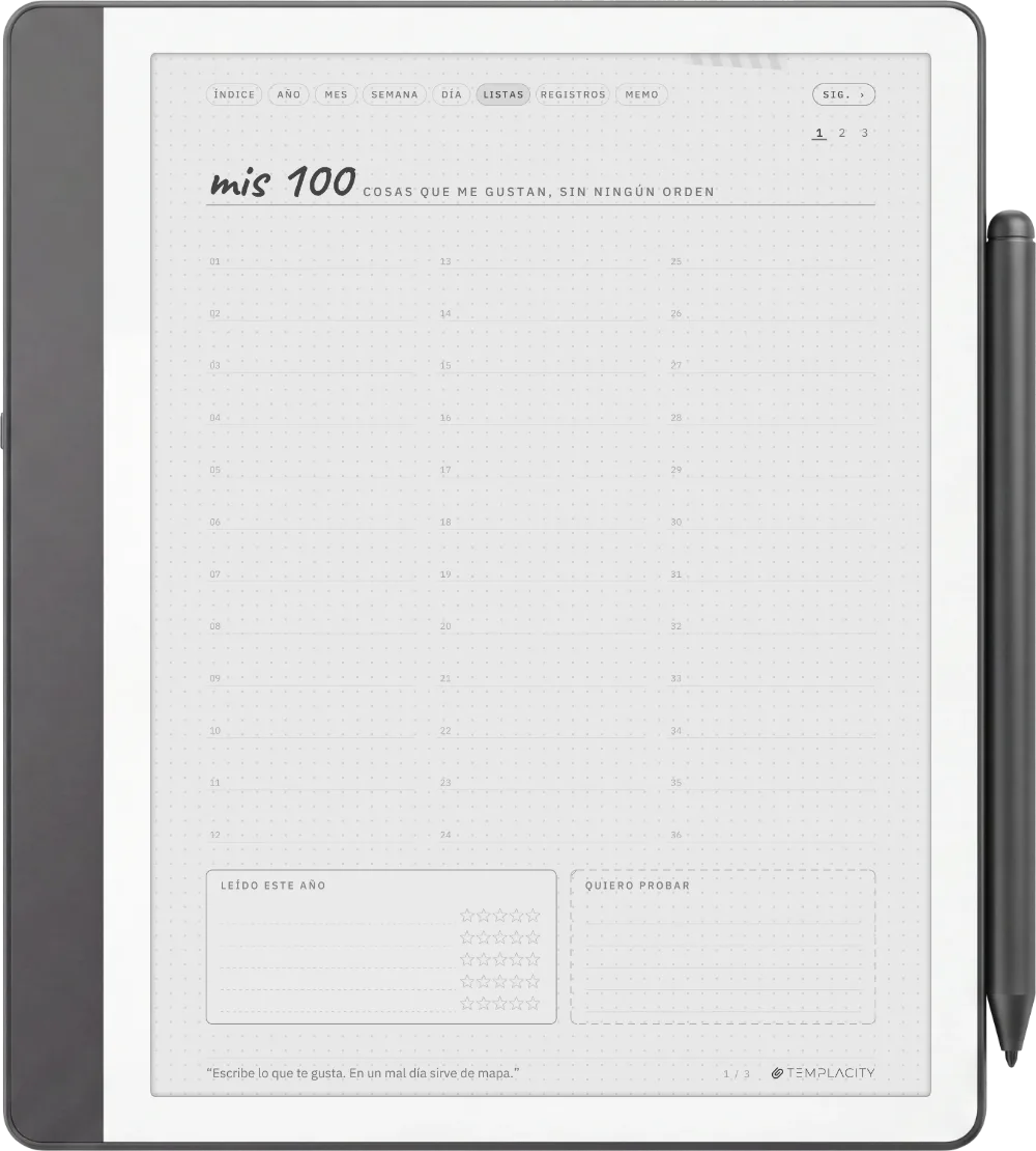 Ichinichi 一日 · Una agenda techo para e-ink Kindle Scribe, página 4