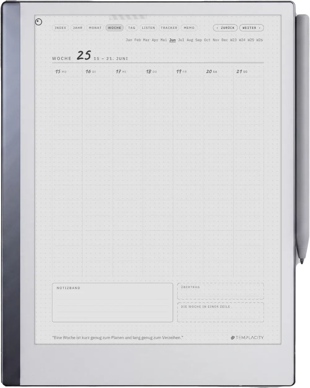 Ichinichi 一日 · Ein Techo für E-Ink reMarkable 2 Seite 2