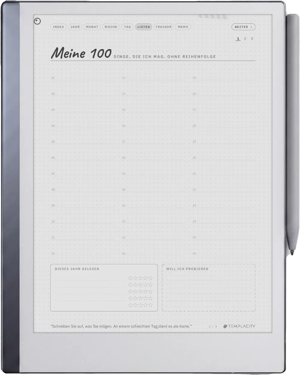 Ichinichi 一日 · Ein Techo für E-Ink reMarkable 2 Seite 4