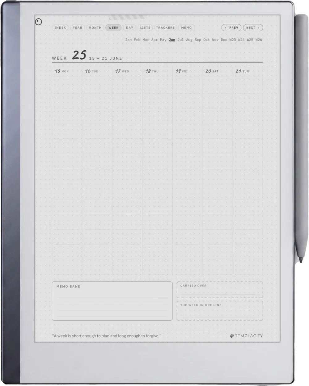 Ichinichi 一日 · A techo for e-ink reMarkable 2 page 2