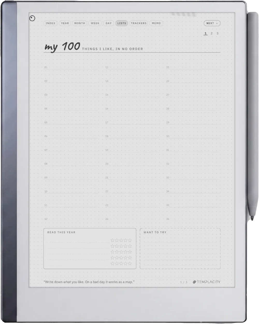 Ichinichi 一日 · A techo for e-ink reMarkable 2 page 4