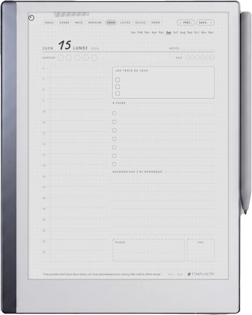 Ichinichi 一日 · Un techo pour e-ink reMarkable 2, page 1