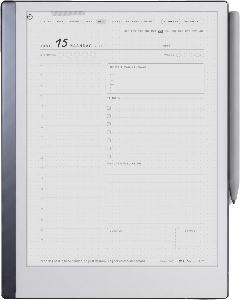 The Planner De dagpagina