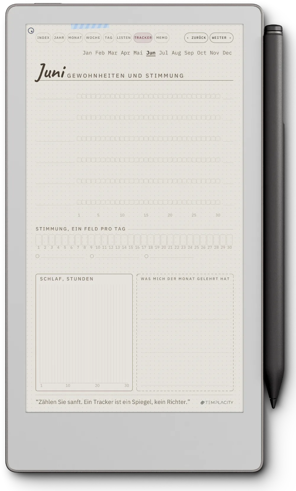 Ichinichi 一日 · Ein Techo für E-Ink reMarkable Paper Pro Move Seite 5