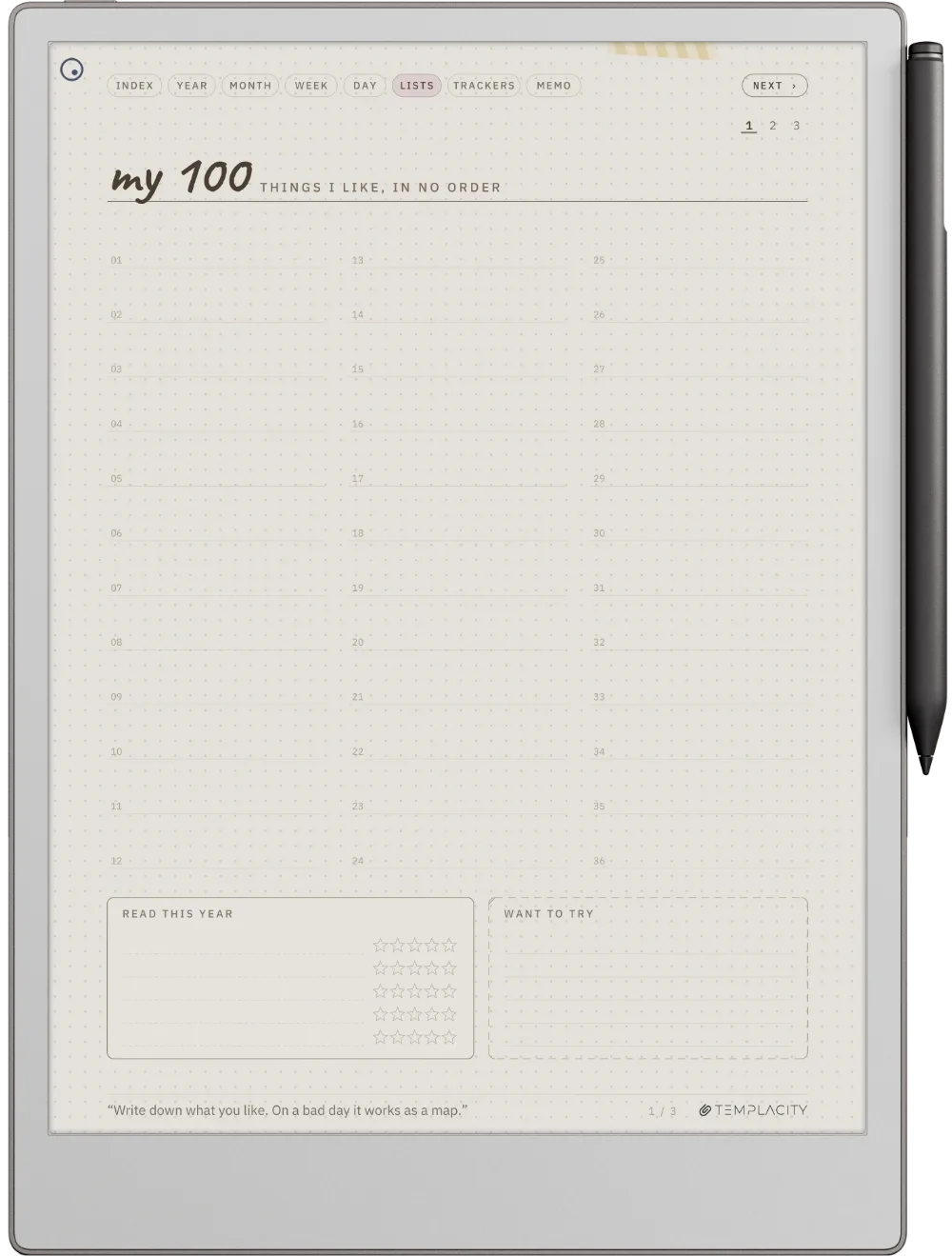 Ichinichi 一日 · A techo for e-ink reMarkable Paper Pro page 4