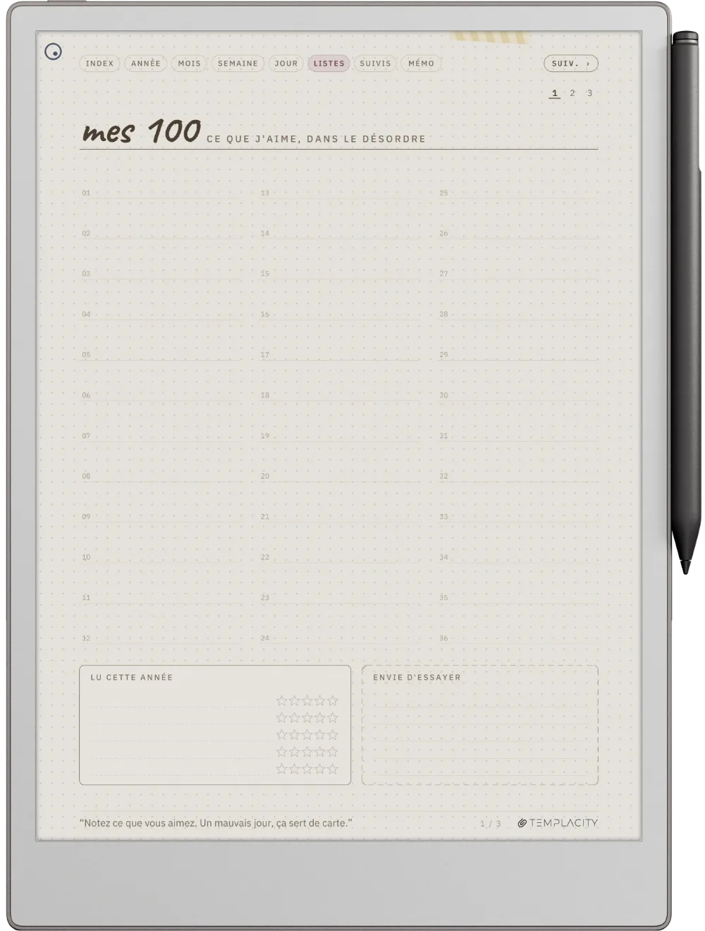 Ichinichi 一日 · Un techo pour e-ink reMarkable Paper Pro, page 4