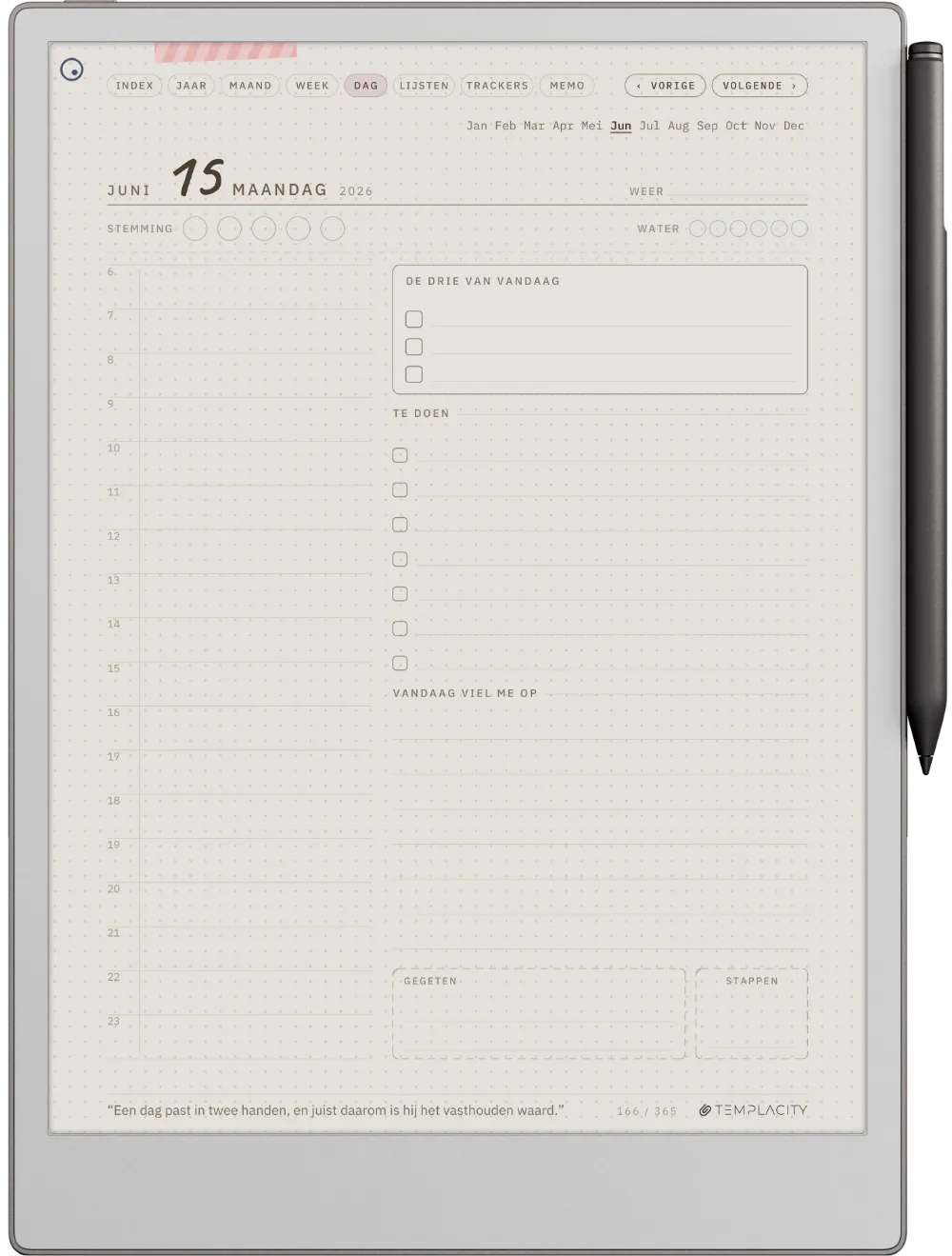 The Planner De dagpagina