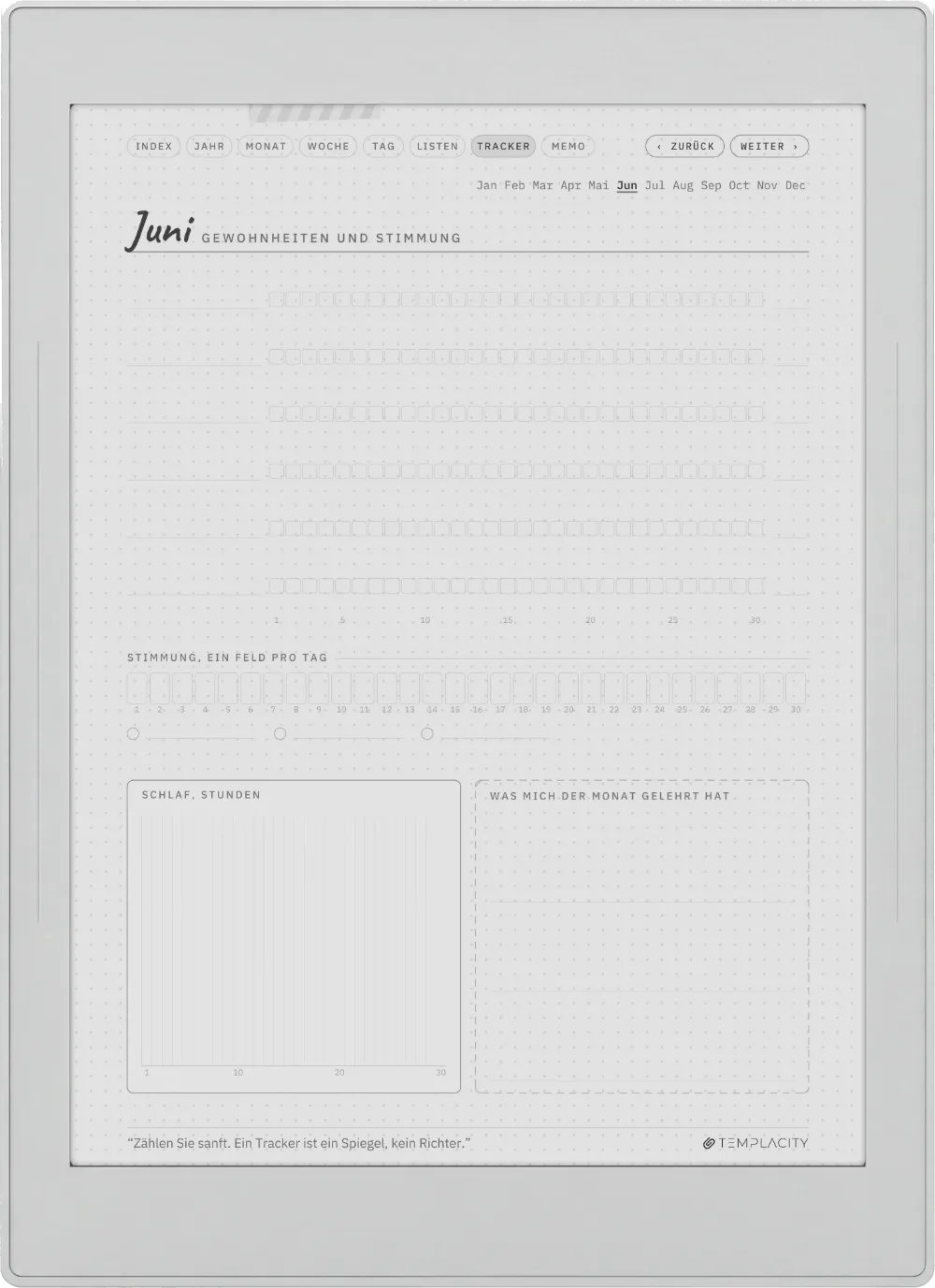 Ichinichi 一日 · Ein Techo für E-Ink Supernote Nomad Seite 5