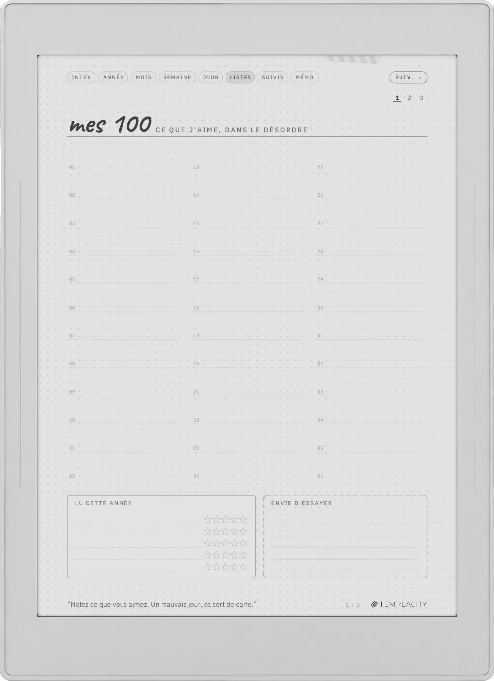 Ichinichi 一日 · Un techo pour e-ink Supernote Nomad, page 4