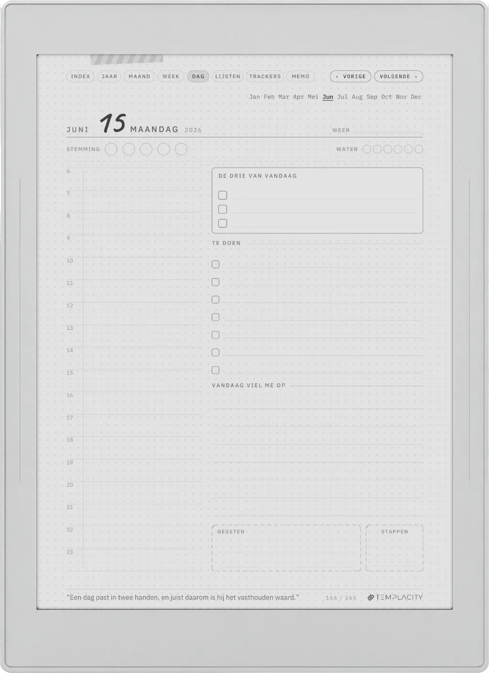 The Planner De dagpagina