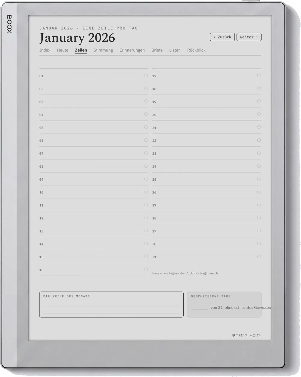 The Planner · The Journal Boox Go 10.3 Seite 5