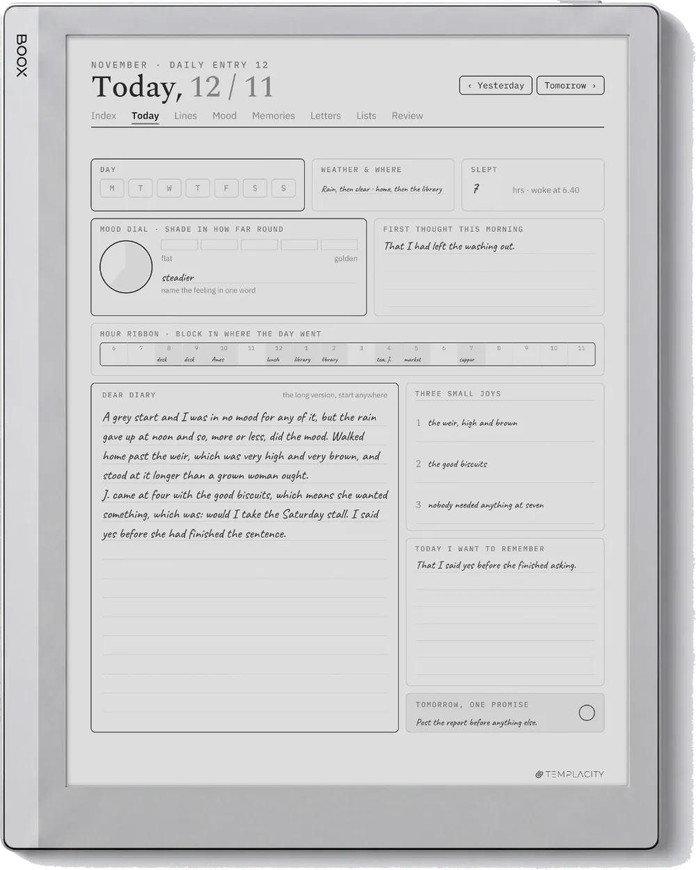 The Planner on the Boox Go 10.3