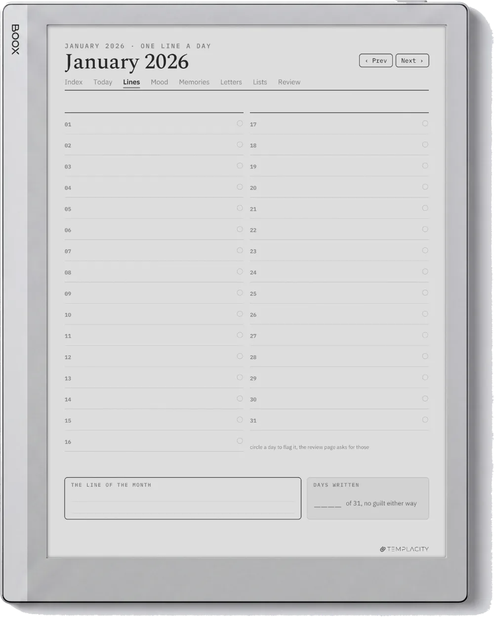 The Planner · The Journal Boox Go 10.3 page 5