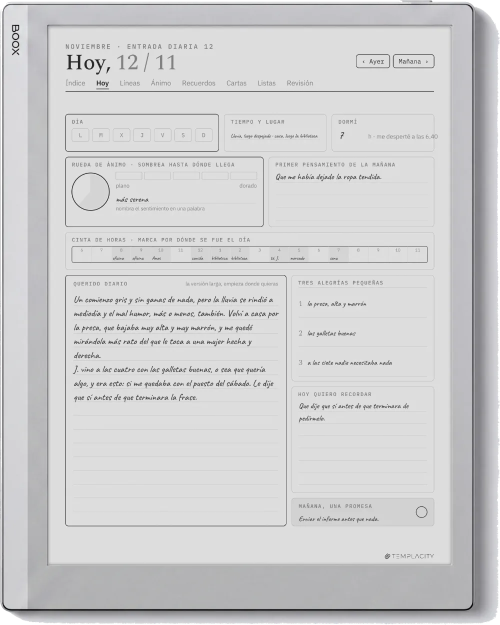 The Planner en el Boox Go 10.3