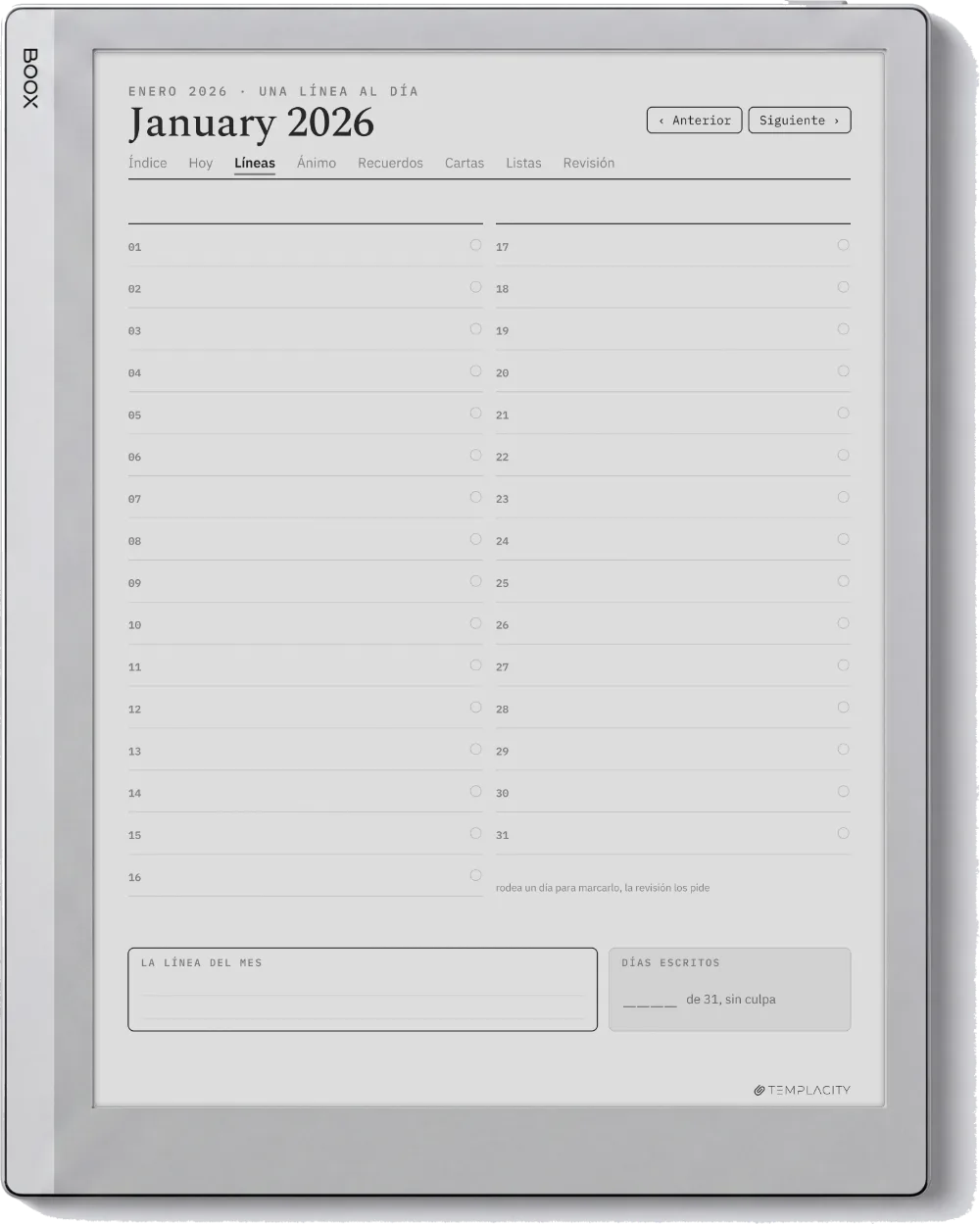 The Planner · The Journal Boox Go 10.3 página 5