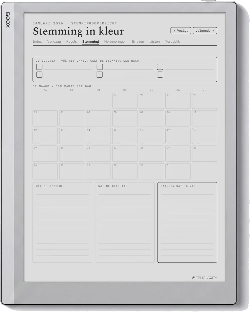 The Planner · Het Dagboek Boox Go 10.3 pagina 2