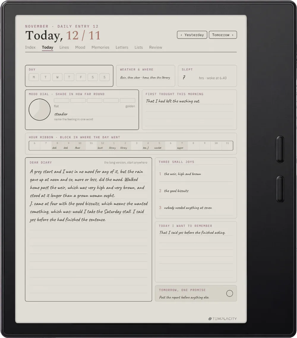 The Planner on the Boox Go Color 7 (Gen II)