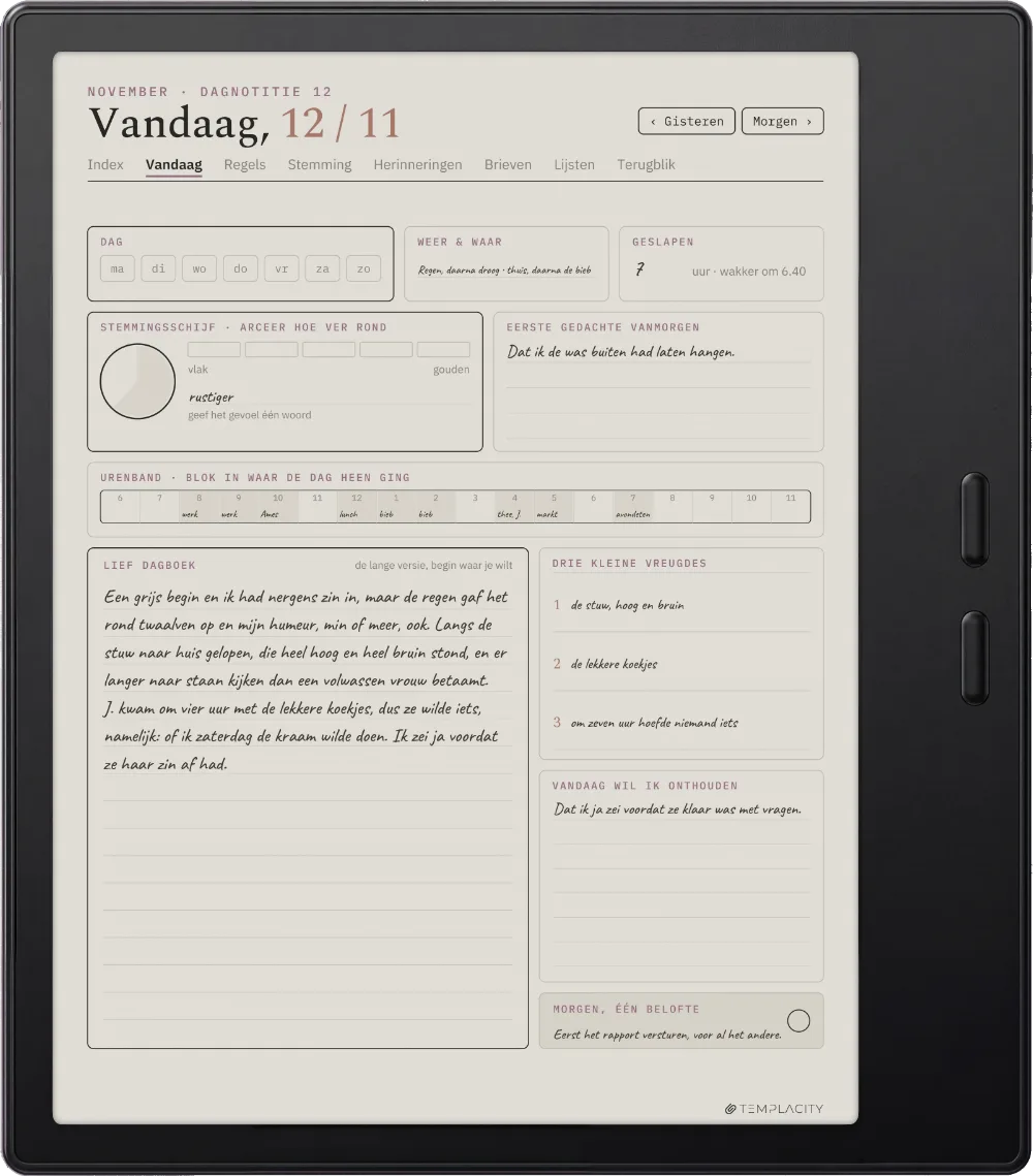 The Planner op de Boox Go Color 7 (Gen II)