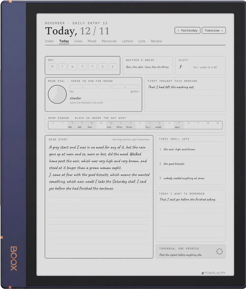 The Planner on the Boox Note Air2
