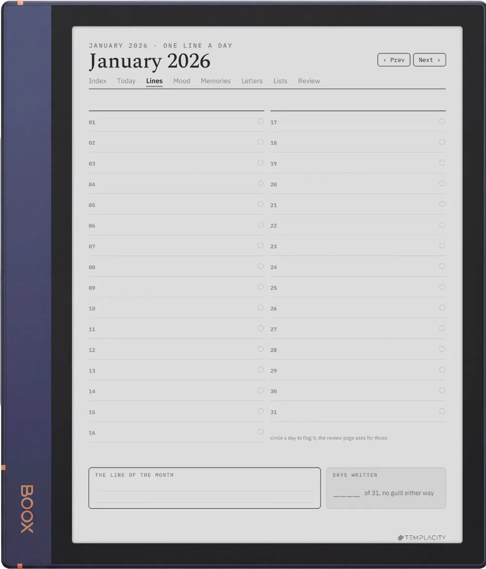 The Planner · The Journal Boox Note Air2 page 5
