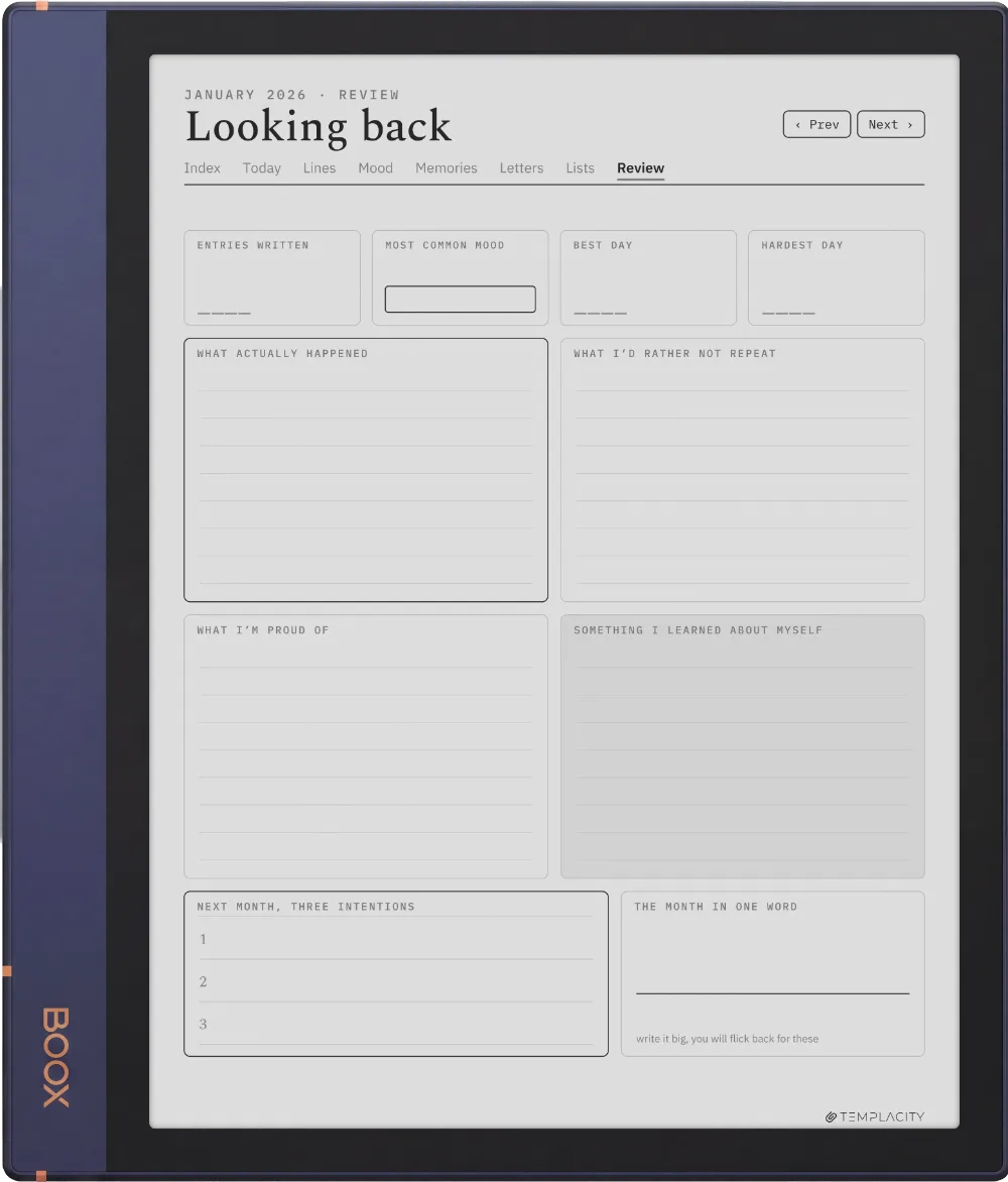The Planner · The Journal Boox Note Air2 page 3
