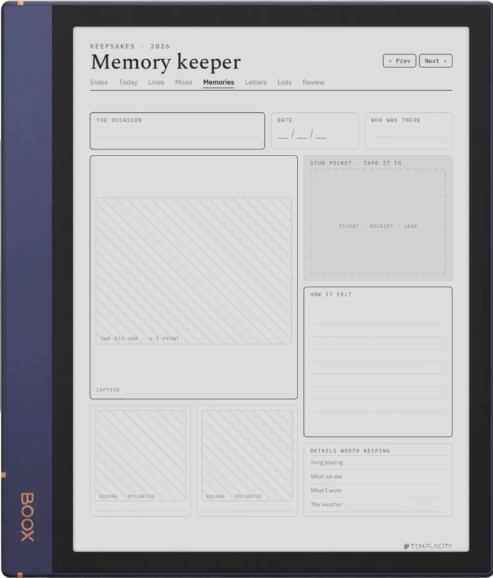 The Planner · The Journal Boox Note Air2 page 4