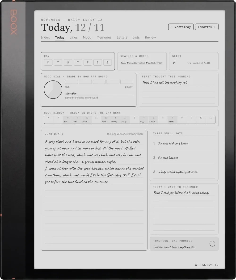 The Planner on the Boox Note Air 3