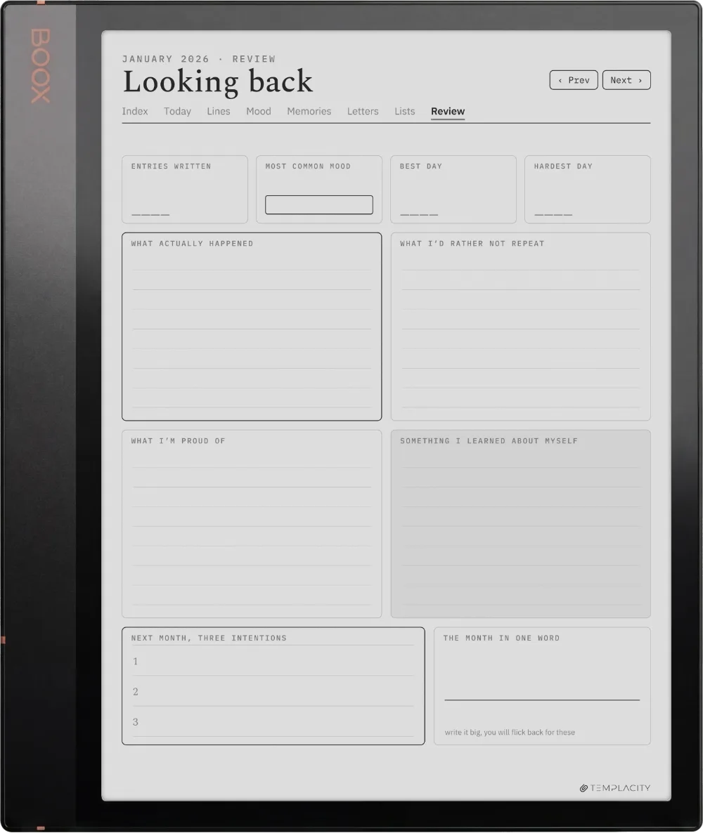 The Planner · The Journal Boox Note Air 3 page 3