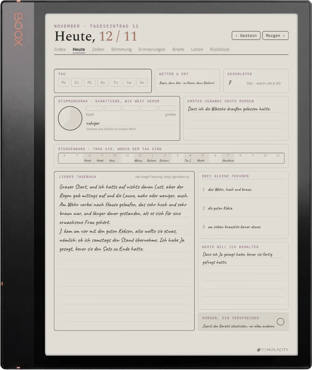 The Planner auf dem Boox Note Air3 C