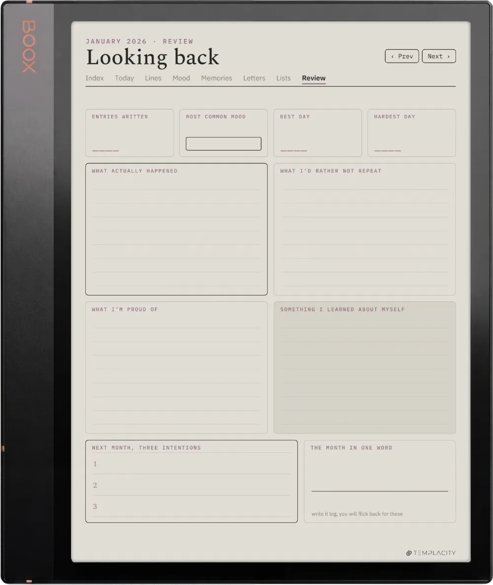 The Planner · The Journal Boox Note Air3 C page 3