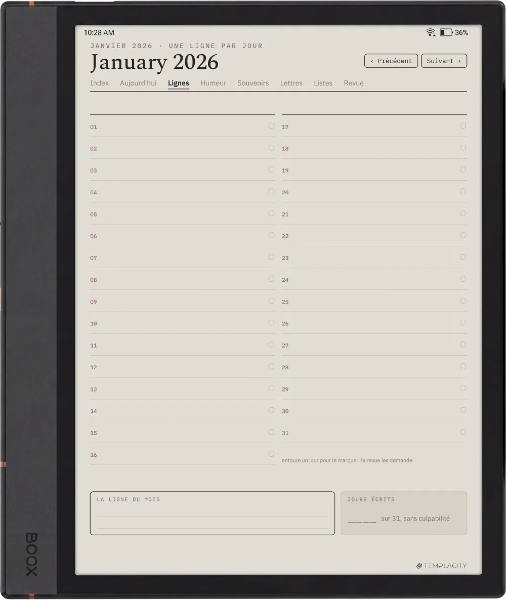 The Planner · The Journal Boox Note Air4 C page 5