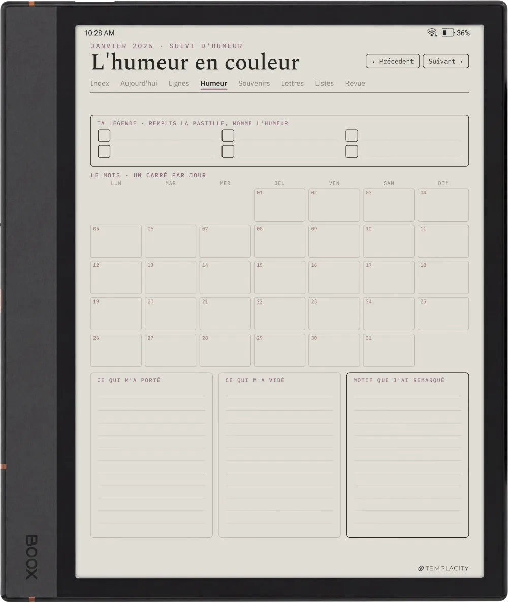The Planner · The Journal Boox Note Air4 C page 2
