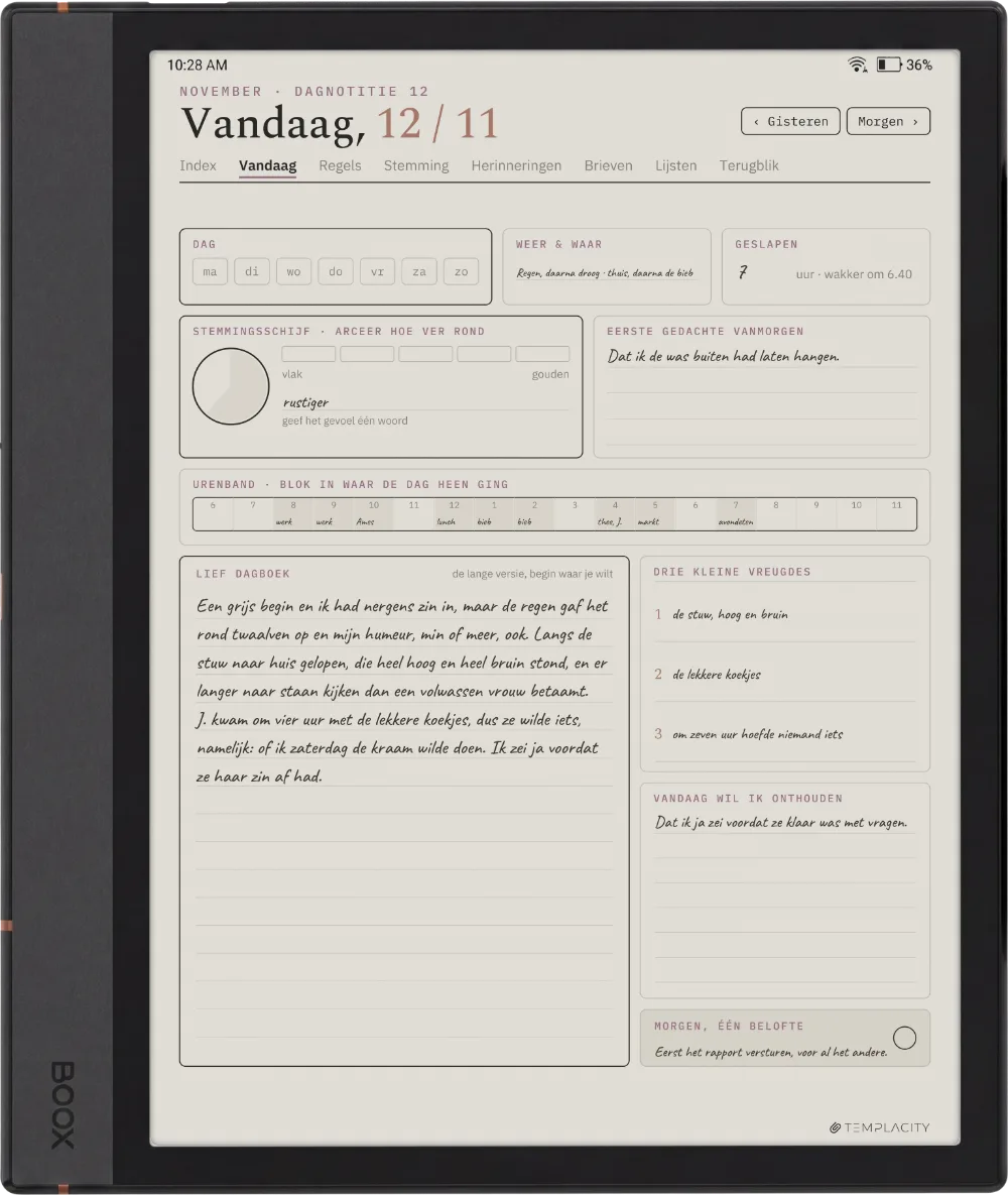 The Planner op de Boox Note Air4 C