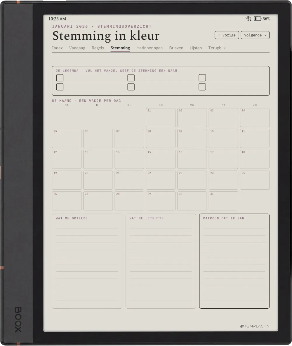 The Planner · Het Dagboek Boox Note Air4 C pagina 2