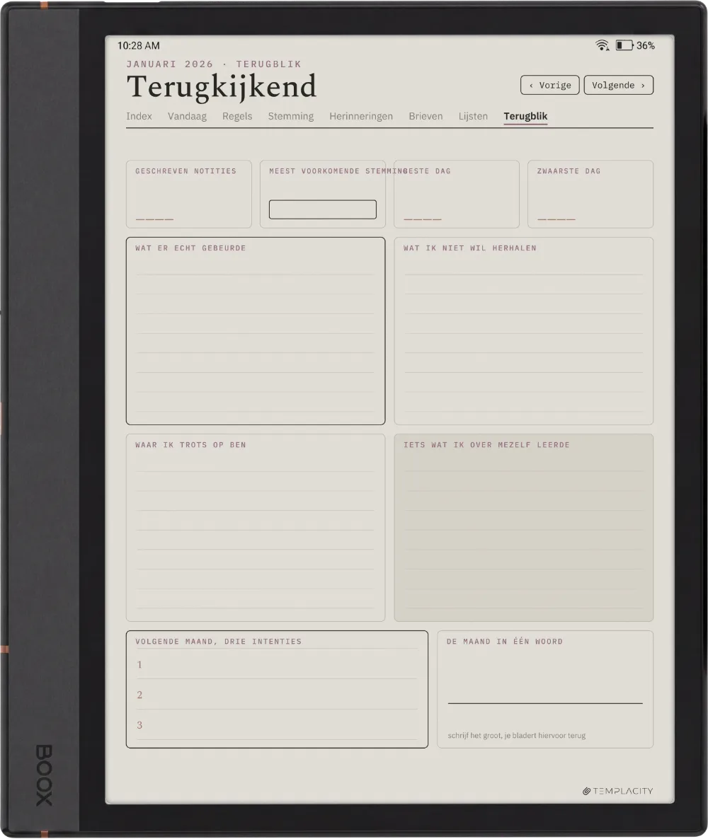The Planner · Het Dagboek Boox Note Air4 C pagina 3