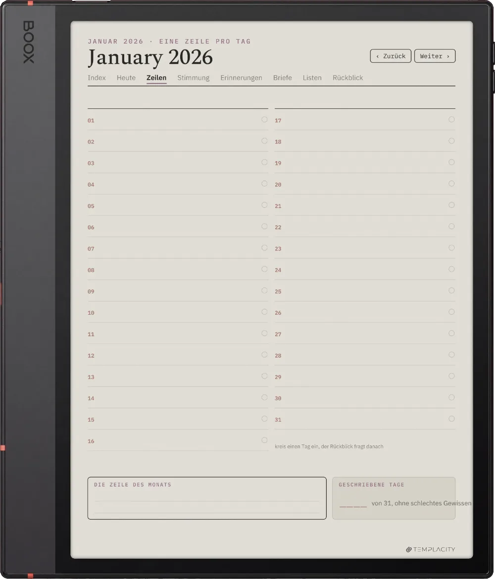 The Planner · The Journal Boox Note Air5 C Seite 5