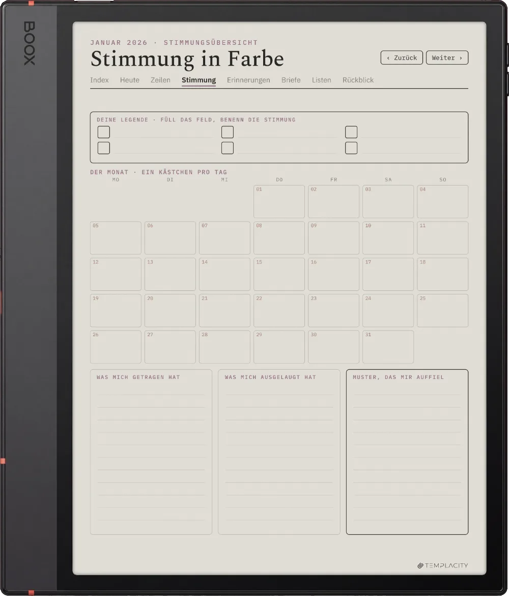 The Planner · The Journal Boox Note Air5 C Seite 2